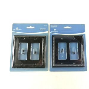 Brainerd Double. Decorator Light Plate Beaded Venetian Bronze 79839 Lot of 2